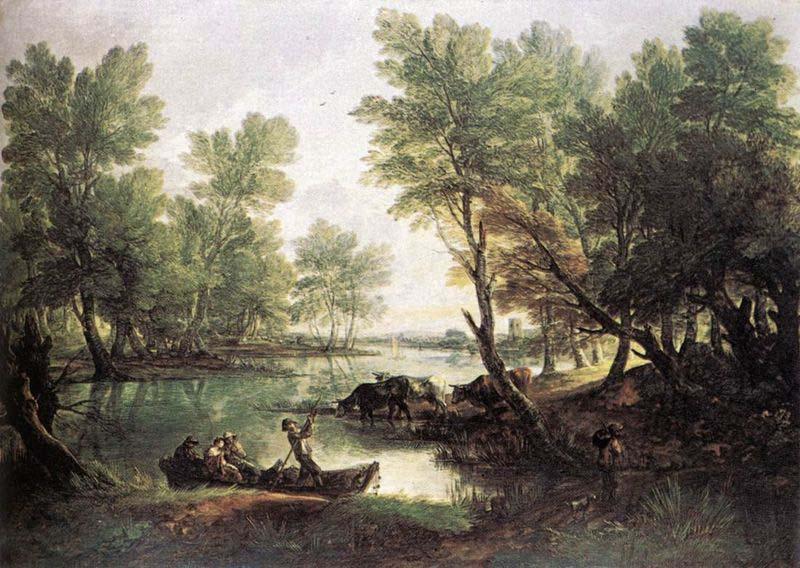 Thomas Gainsborough River Landscape Germany oil painting art